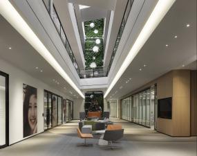 日式办公室室内隔断装修效果图片