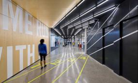 体育运动公司办公室室内外装修效果图