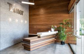 写字楼公司前台背景墙装修风格效果图片