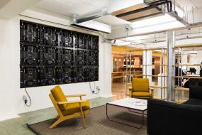 通信公司办公室最新室内装修设计效果图片2018