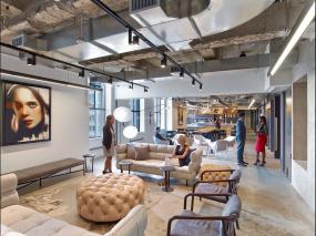 电子科技公司办公室最新室内装修设计效果图片2018