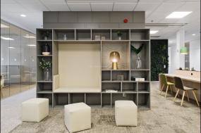 生物科技公司办公室室内装饰设计效果图图片