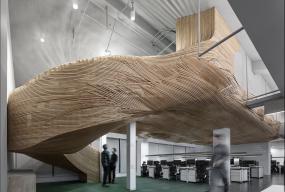 生物科技公司办公室室内装饰装修设计效果图