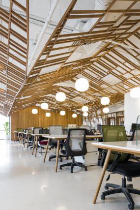 生物科技公司办公室设计室内效果图片