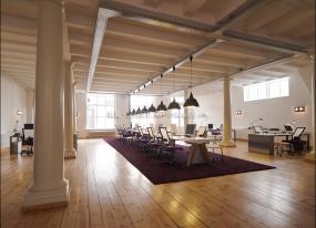 开放式办公室室内外装修效果图