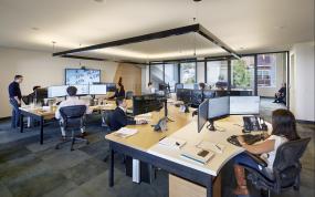 开放式办公室装修室内装饰设计效果图