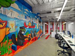 开放式办公室装修实物图片