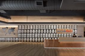 现代办公室前台装修效果图大全