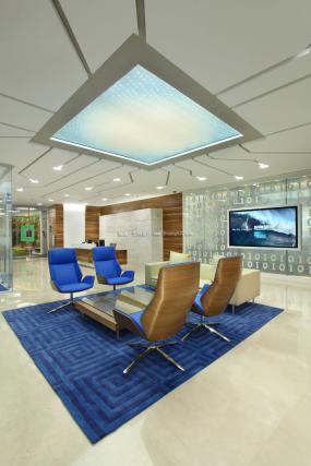 现代办公室前台设计与装修效果图大全