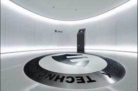 简约办公室前台装饰装修效果图大全