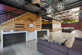 高档简约办公室前台装修效果图大全