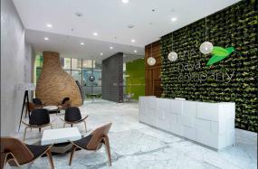 简约办公室前台装饰设计效果图片