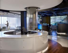 设计公司前台装饰设计效果图片