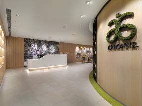 设计公司前台装修方案效果图