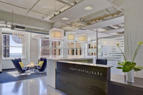 简约办公室前台设计装饰效果图