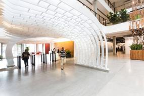 科技公司前台设计装修效果图片