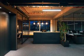 科技公司前台装修效果图