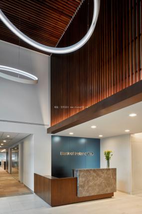 科技公司前台装修实景图图片