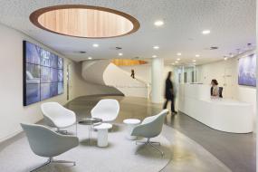 游戏公司前台装修装潢效果图