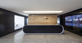 游戏公司前台装饰效果图