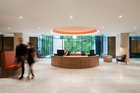 科技公司前台图片装修效果图