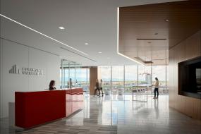 广告公司前台装修实物图片