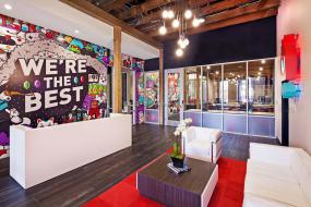 游戏公司前台装饰设计效果图