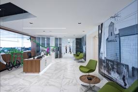 科技公司前台装修设计效果图片