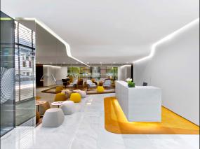 最新游戏公司前台装修设计效果图