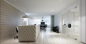 互联网公司前台装潢设计图