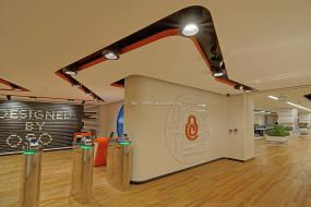 互联网公司前台装修设计效果图