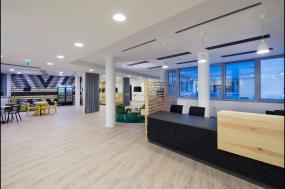 培训教育公司前台装修设计效果图片库