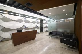 高档投资公司前台装修效果图