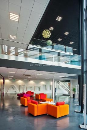 2018通信公司前台装修效果图