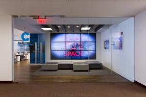 培训教育公司前台装潢设计效果图片