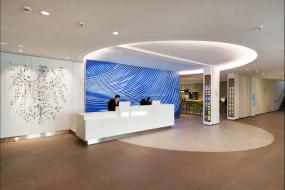 最新投资公司前台设计装修图片