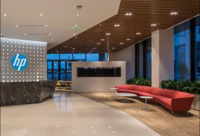 投资公司前台装修高清效果图