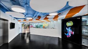 培训教育公司前台装饰装修效果图