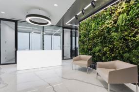 工业公司前台装潢设计图