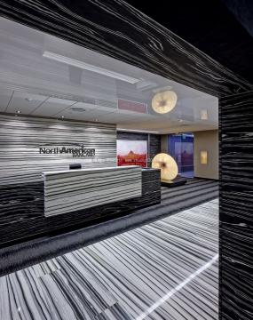 工业公司前台设计装饰效果图片