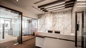 金融公司前台精装修设计图片