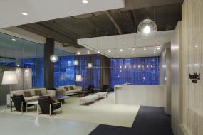 最新房地产公司前台装修设计效果图