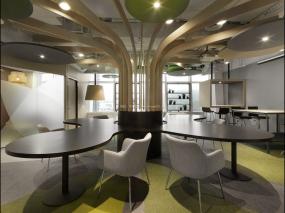 传媒文化公司吊顶装饰设计效果图