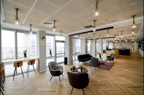 办公室木地板装潢设计效果图片