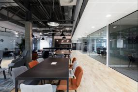 科技公司木地板装修设计效果图