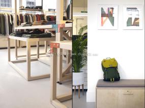 男装店货架装潢图片