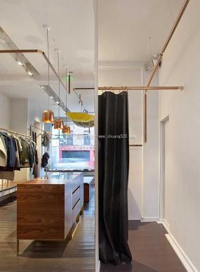 男装店货架装修装潢效果图