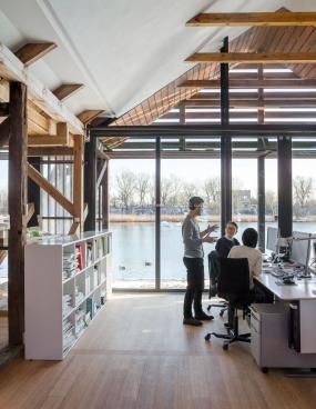 办公室实木地板装修设计效果图片