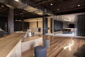 办公室实木地板装潢图片