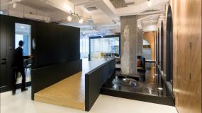 办公室实木地板装修实景图图片